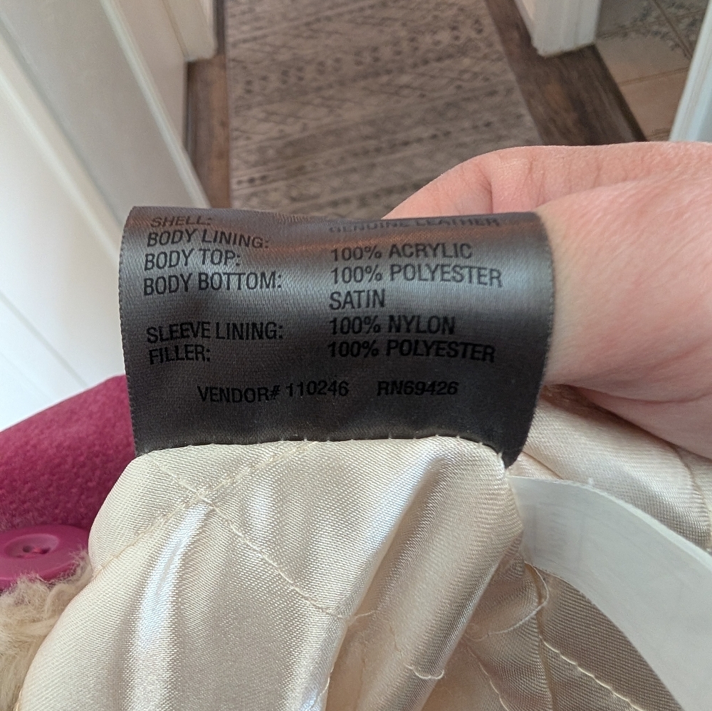 Vintage Wilsons Leather Maxima Pink Suede Jacket Fur Trim Large - Picture 15 of 16